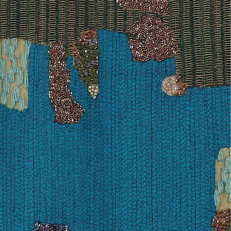 Contemporary Tapestry Wall Panel Embroidery Dawn-Day-Dusk 2