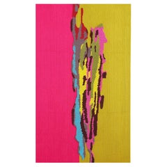 Contemporary Tapestry Wall Panel Embroidery Multicolour Tre