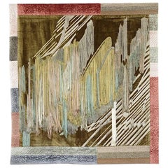 Contemporary Tapestry Wall Panel Embroidery Weeping Willow
