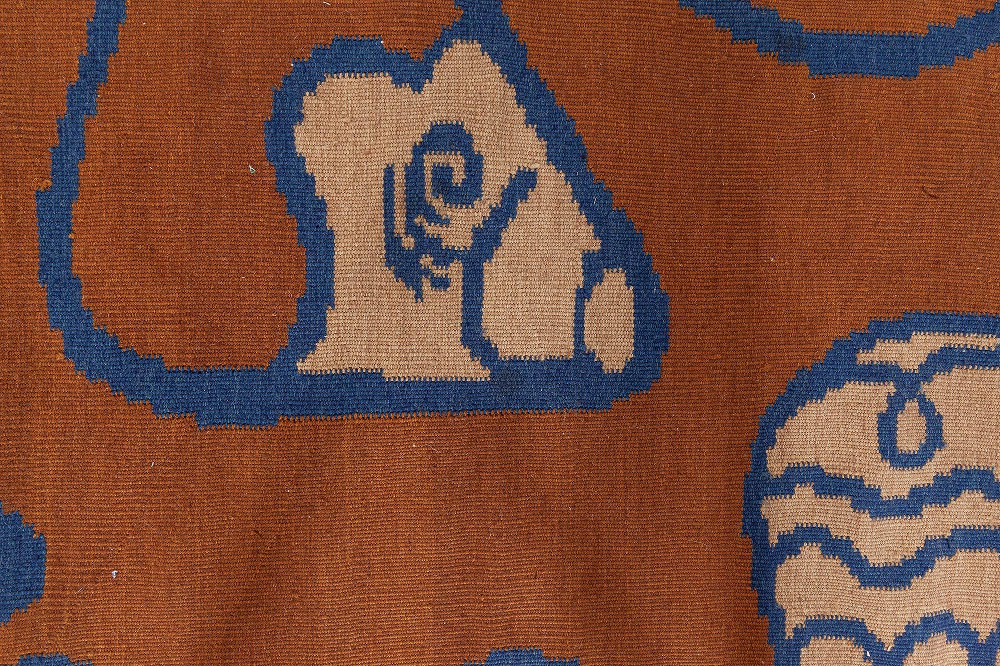 Wool Contemporary Tattoo Rug by Kim Alexandriuk for Doris Leslie Blau For Sale