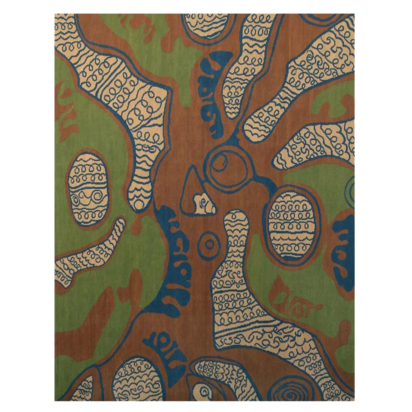 Contemporary Tattoo Rug by Kim Alexandriuk for Doris Leslie Blau For Sale