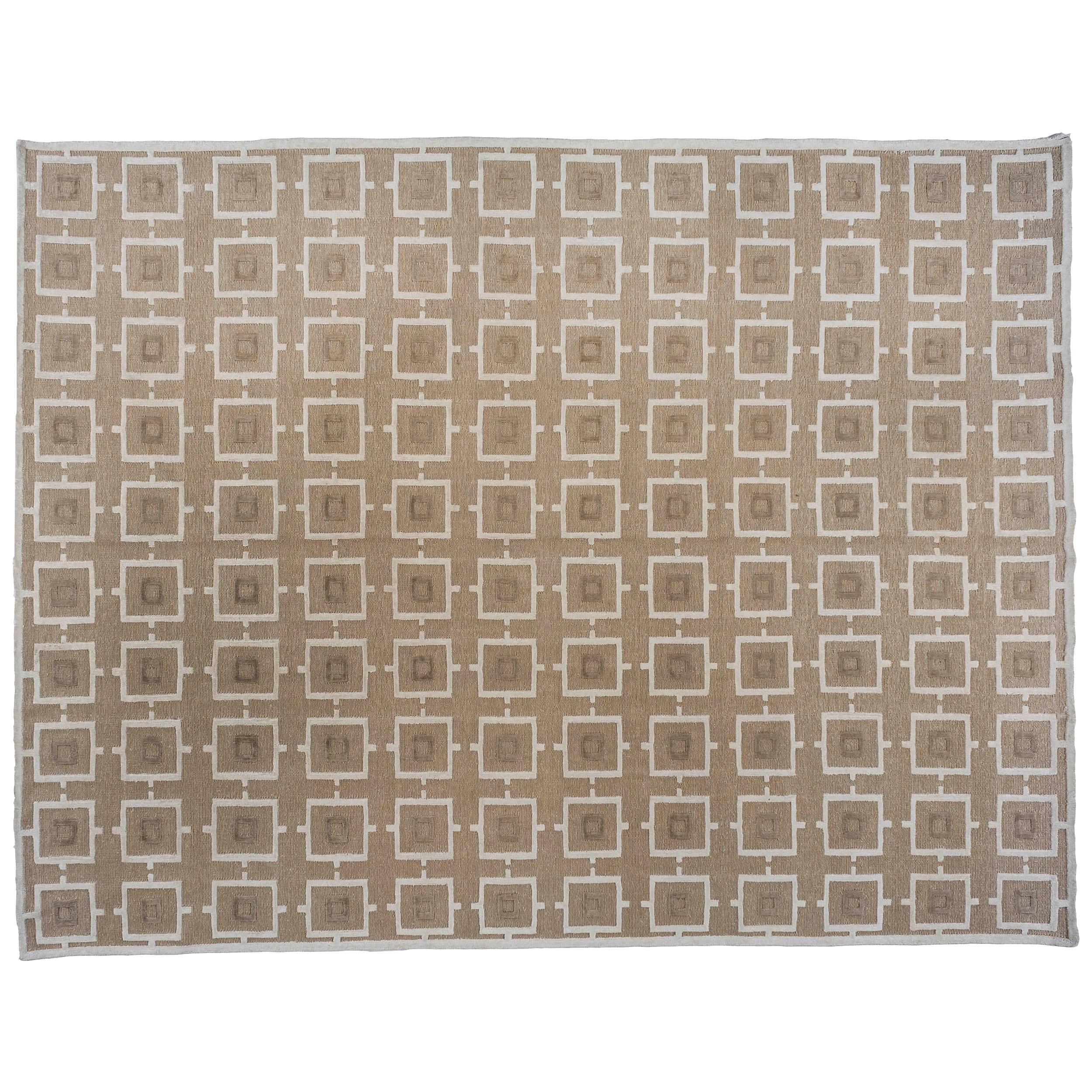 Contemporary Taupe Area Rug For Sale