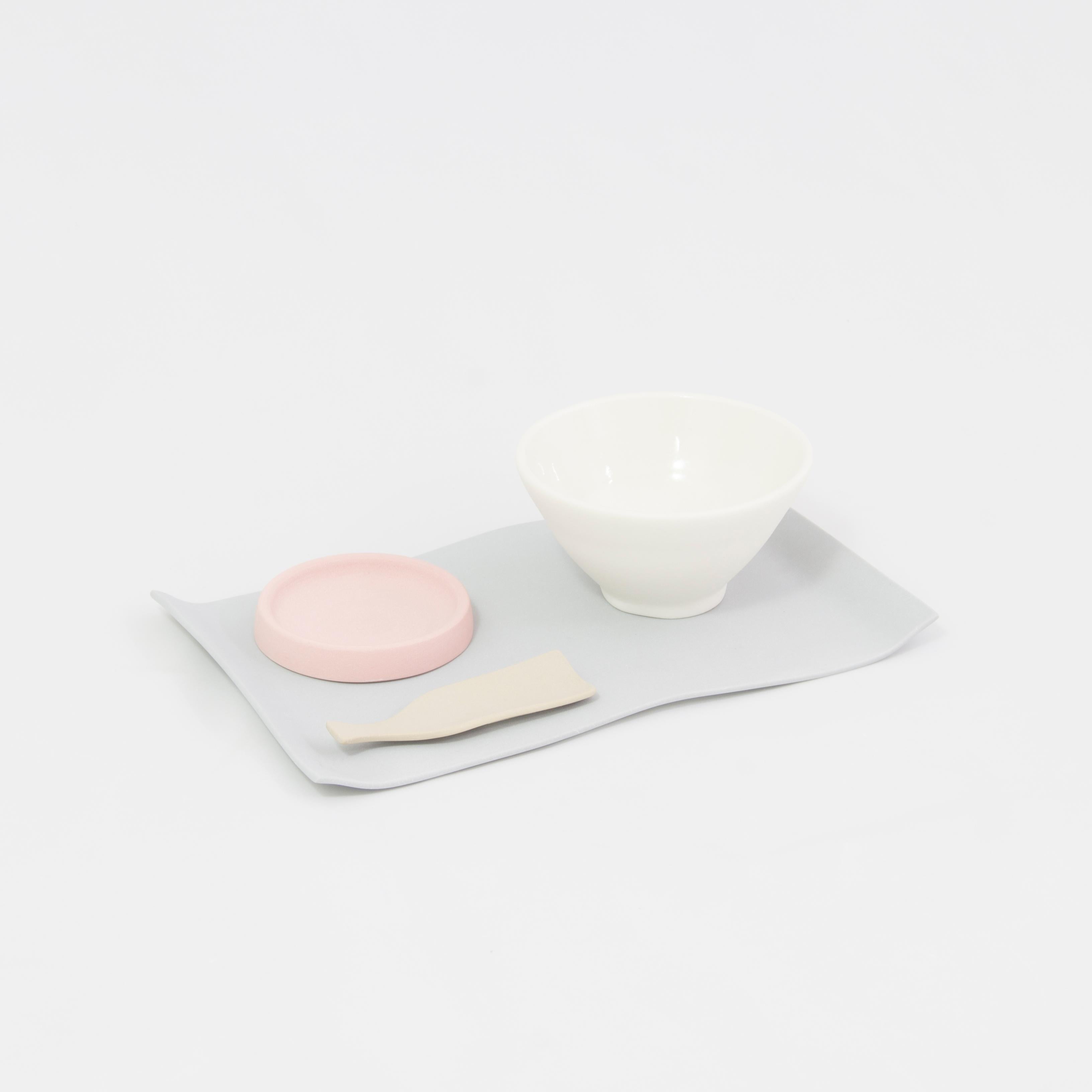 Handmade Contemporary Tea Set Matte Brown Porcelain For Sale 1