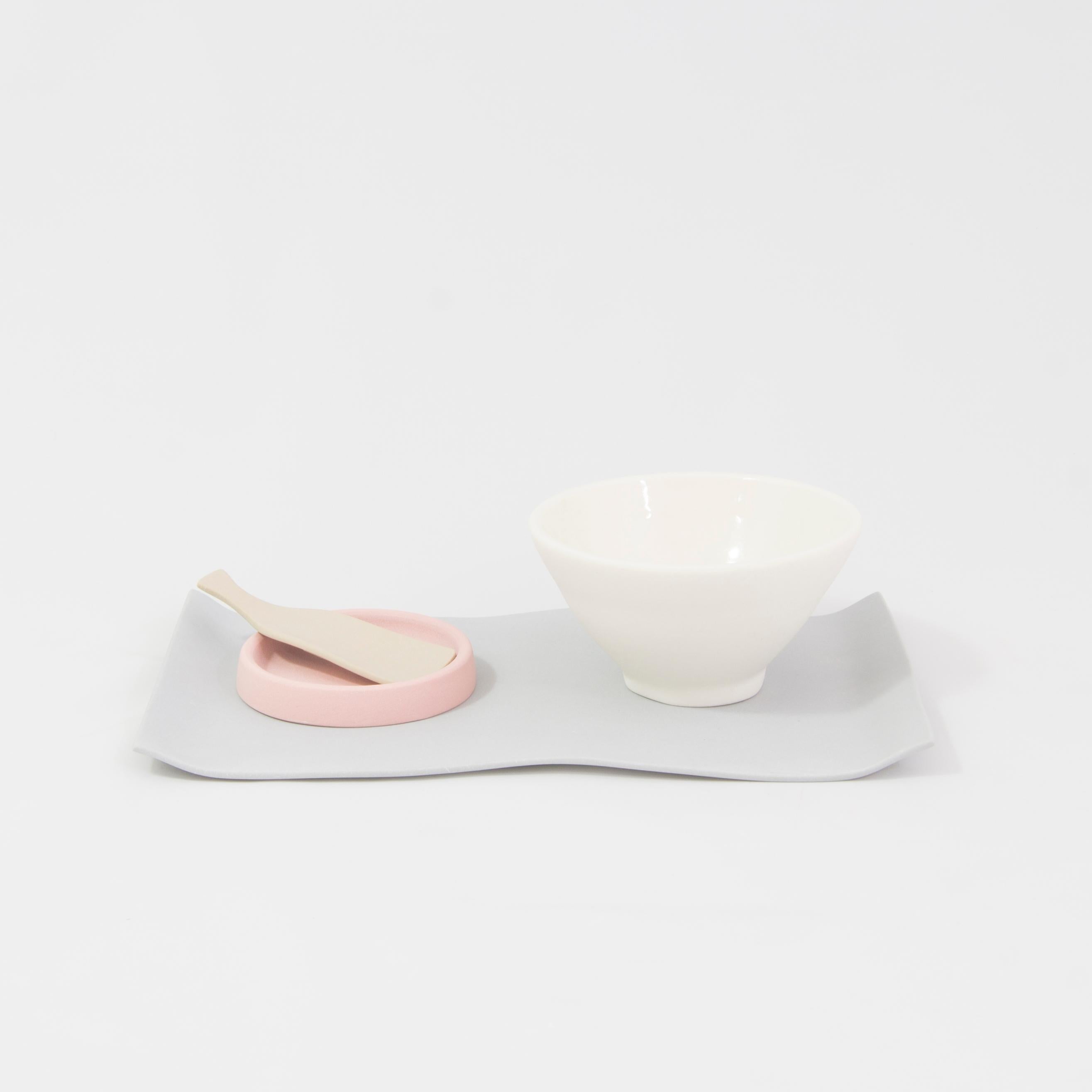 Handmade Contemporary Tea Set Matte Brown Porcelain For Sale 2
