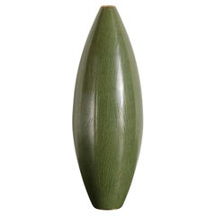 Contemporary Tear Drop Verde Grass Design Cloisonné Vase by Robert Kuo