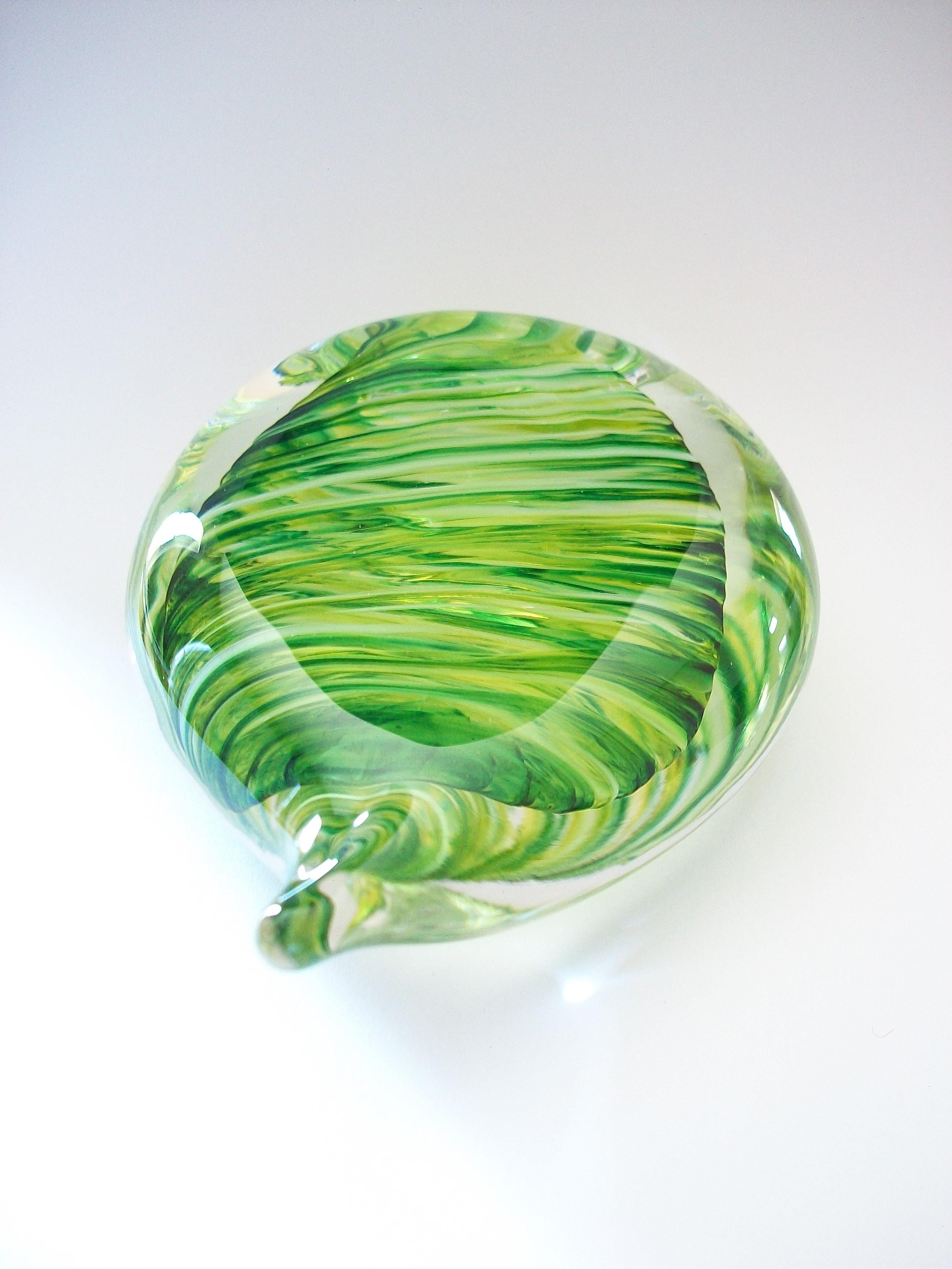 Contemporary Teardrop Glass Paperweight, Signed, Canada, Circa 2012 In Good Condition For Sale In Chatham, ON