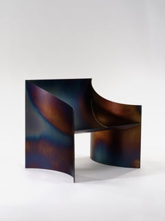 Contemporary Tempered Steel - One Curve Chair by Studio Narra