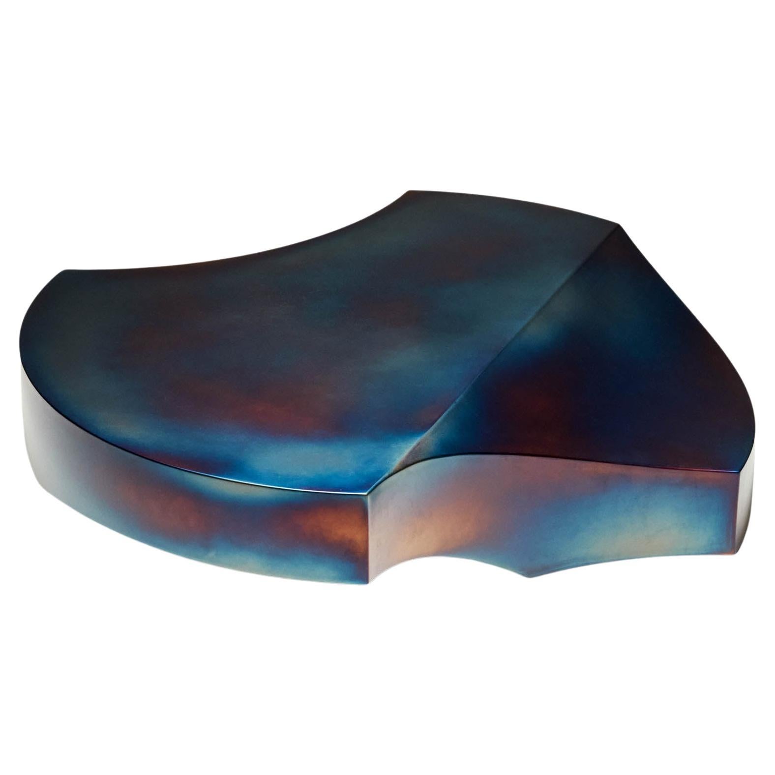 Contemporary Tempered Steel - One Curve Coffee table by Studio Narra For Sale