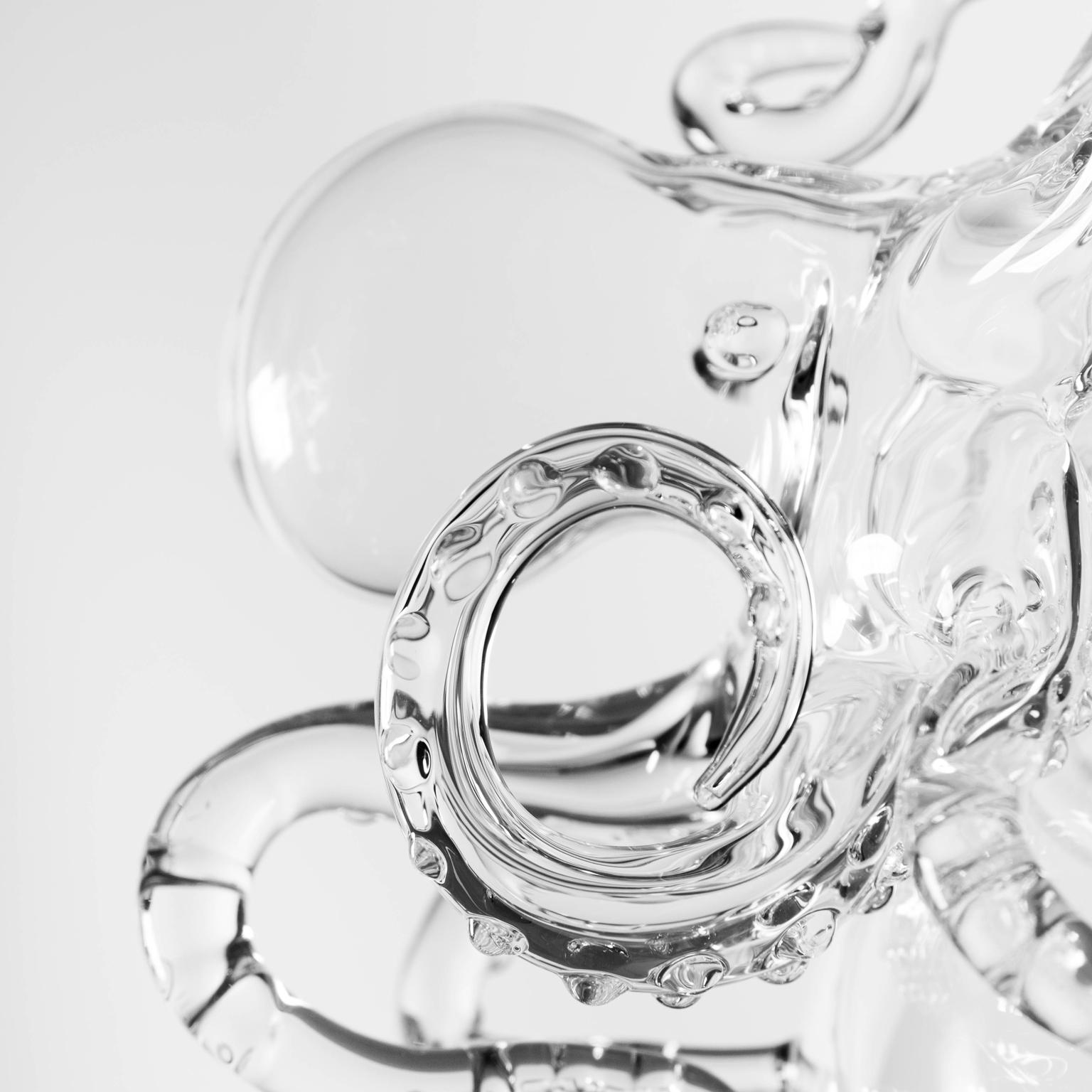 Pieuvre Tentacule Contemporaine Carafe à vin en verre soufflé Bar Créatures Marines Neuf - En vente à Camisano Vicentino, IT
