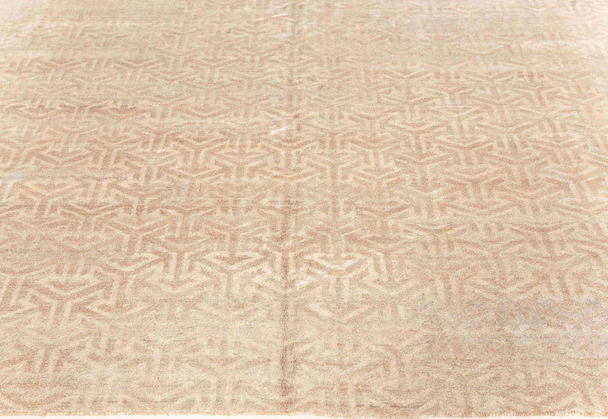 Alfombra contemporánea Terra Beige de lana natural by Doris Leslie Blau Moderno en venta