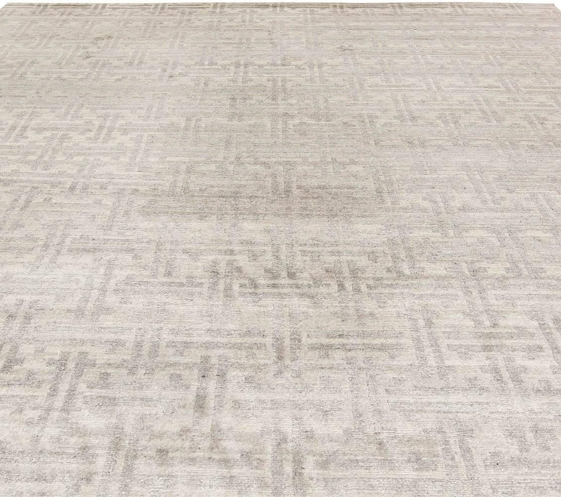 Indian Contemporary Terra Rug in Natural Wool by Doris Leslie Blau For Sale
