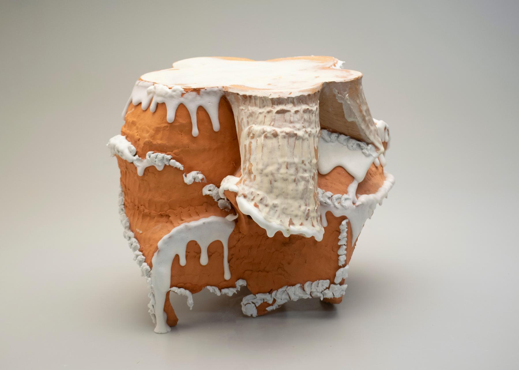 Side table/sculpture. Unique piece 

YehRim Lee was born in Seoul, Korea. The way she interacts with her work is directly connected to her background in ceramics. She earned her B.F.A in ceramics from Korea National University of Cultural Heritage
