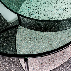 Contemporary Terrazzo, Glass, Steel and Aluminum Table