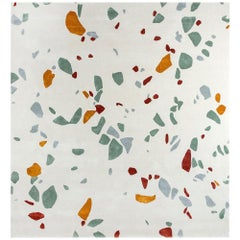 Contemporary Terrazzo Wool and Viscose Mix Hasa Rug