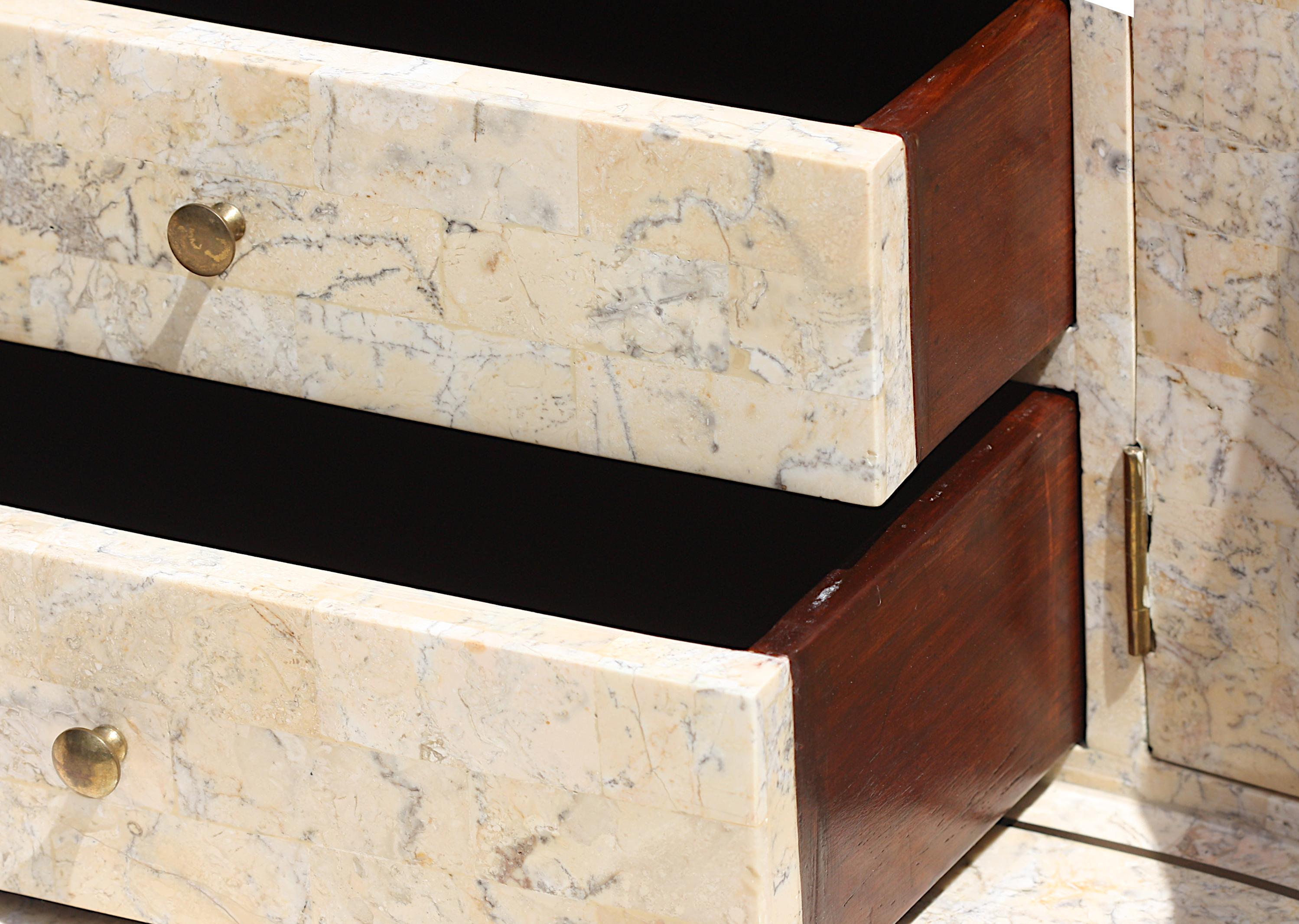 Contemporary Tessellated Stone Carlton House Desk For Sale 1