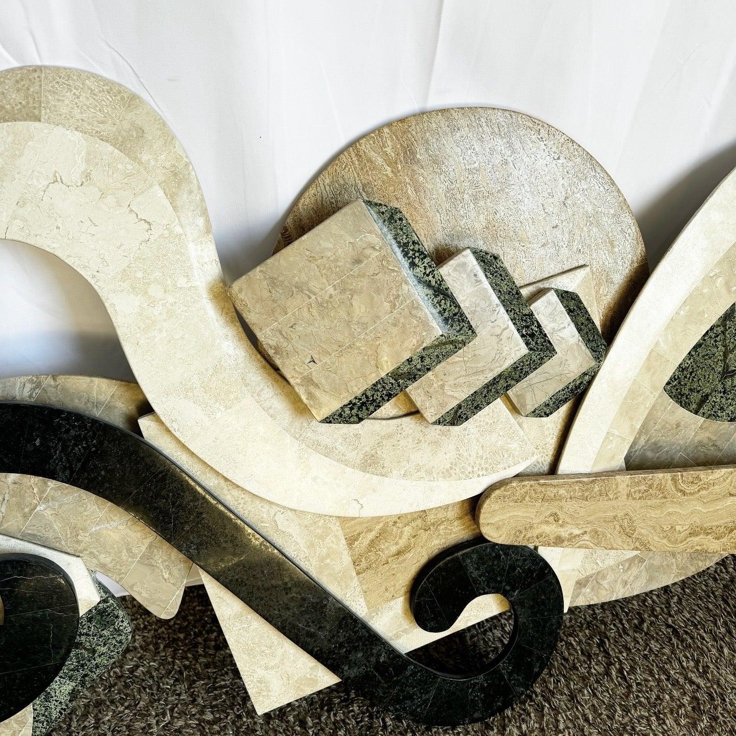 Contemporary Tessellated Stone Sculpted Wall Art For Sale 1