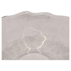 Plat contemporain en verre texturé par A Simon Pearce, 20e siècle