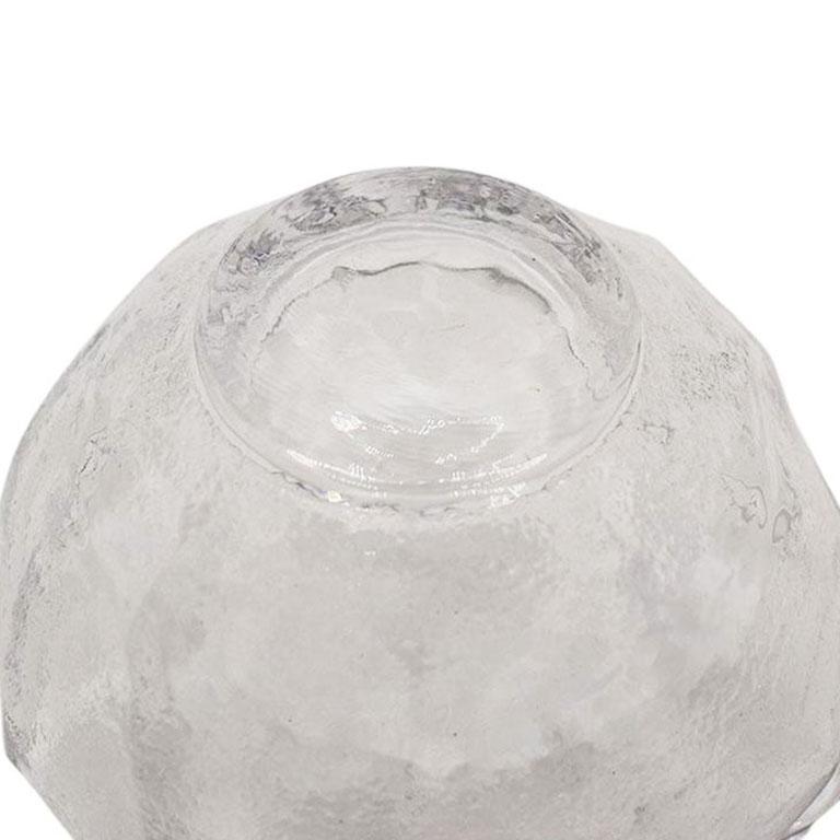 Contemporary Textured Glass Dish von Simon Pearce, 20. Jahrhundert (Volkskunst) im Angebot