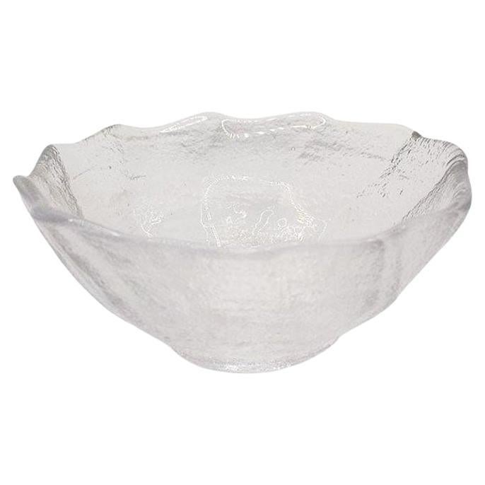 Contemporary Textured Glass Dish by Simon Pearce, 20th Century
