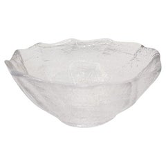 Contemporary Textured Glass Dish von Simon Pearce, 20. Jahrhundert