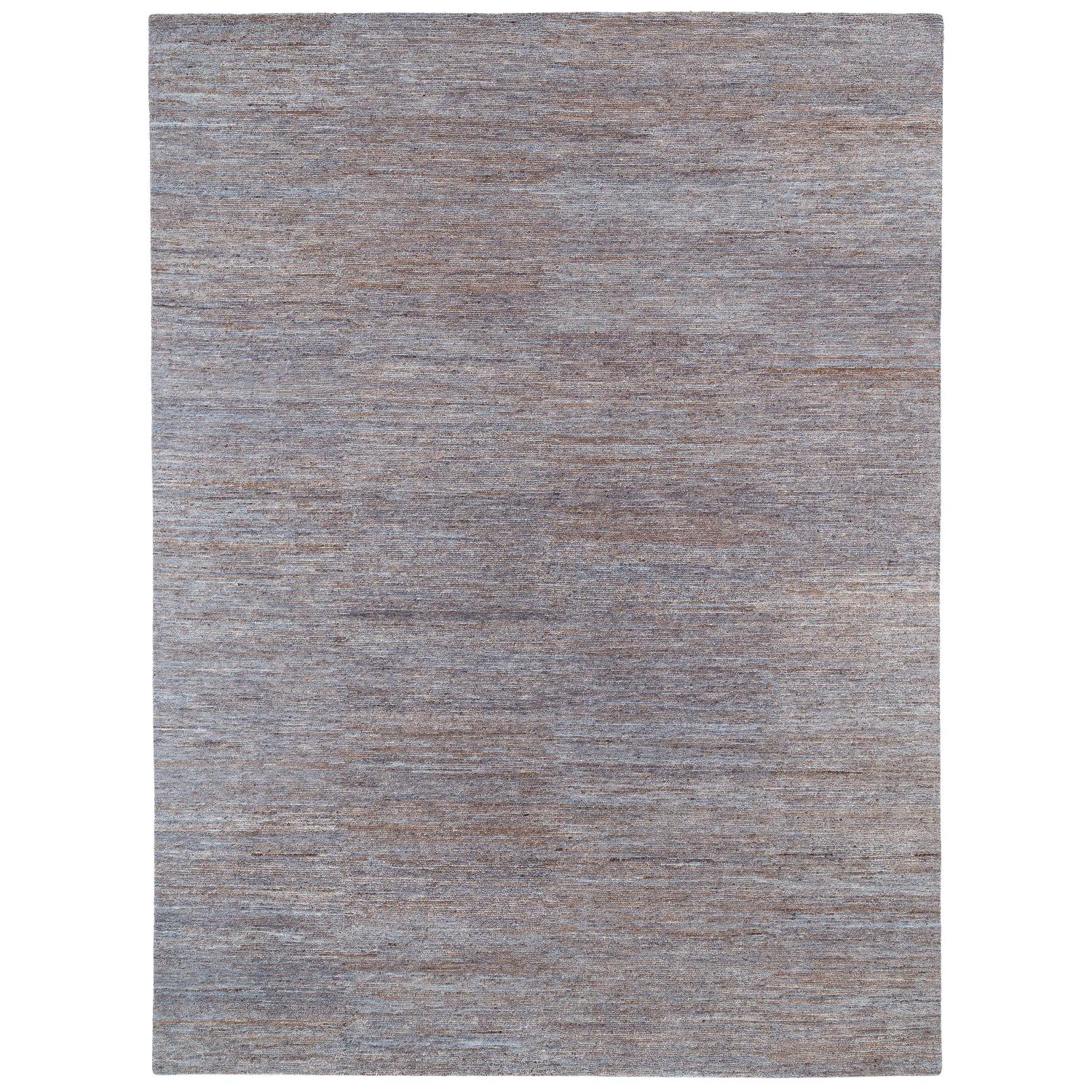 blue, brown and Gray Contemporary Textured Solid Wool Area Rug