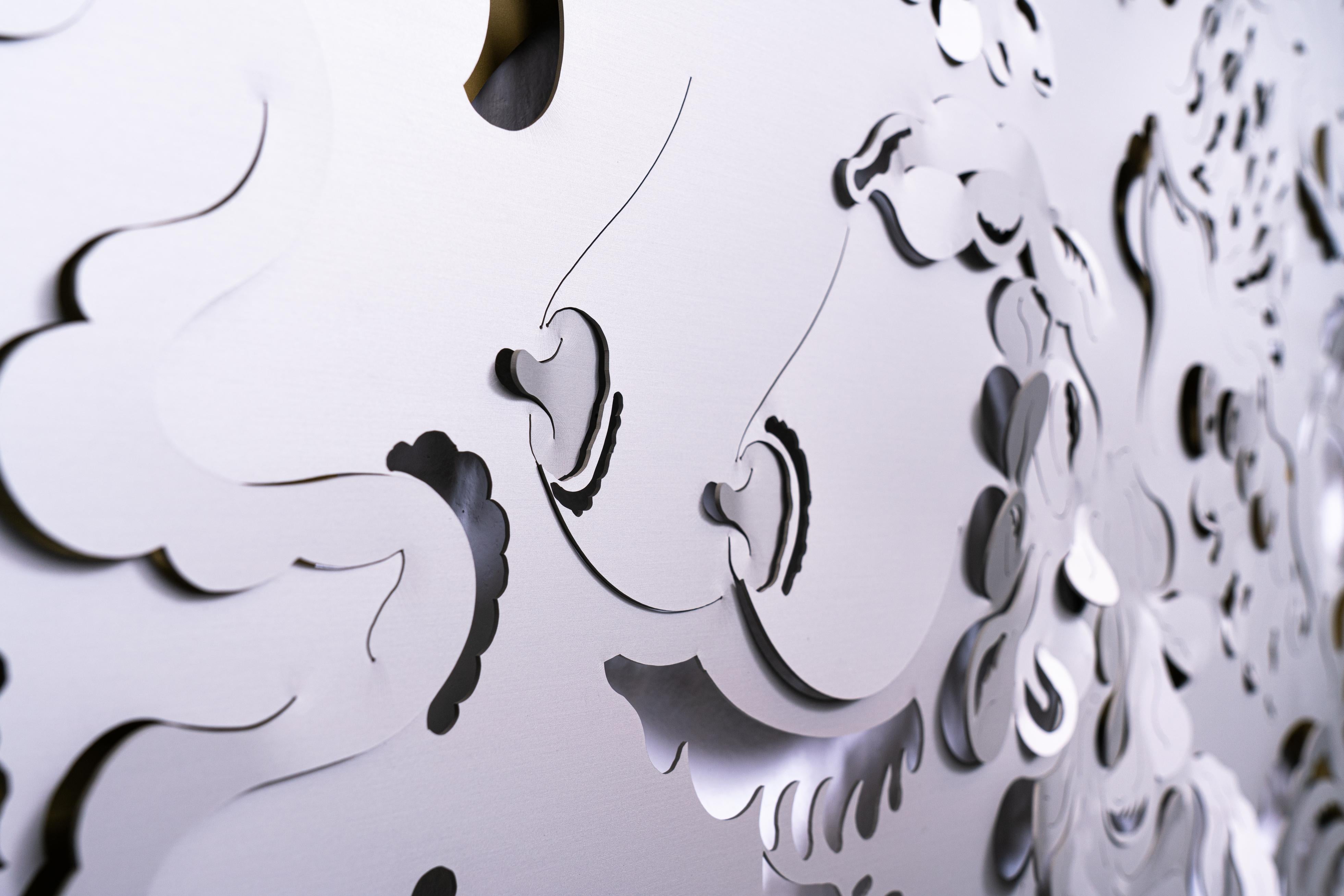Contemporary The Hunt Wandteppiche aus Aluminium von altreforme (Italienisch) im Angebot