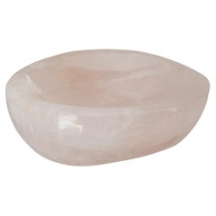 Coupe contemporaine en cristal de quartz rose épais