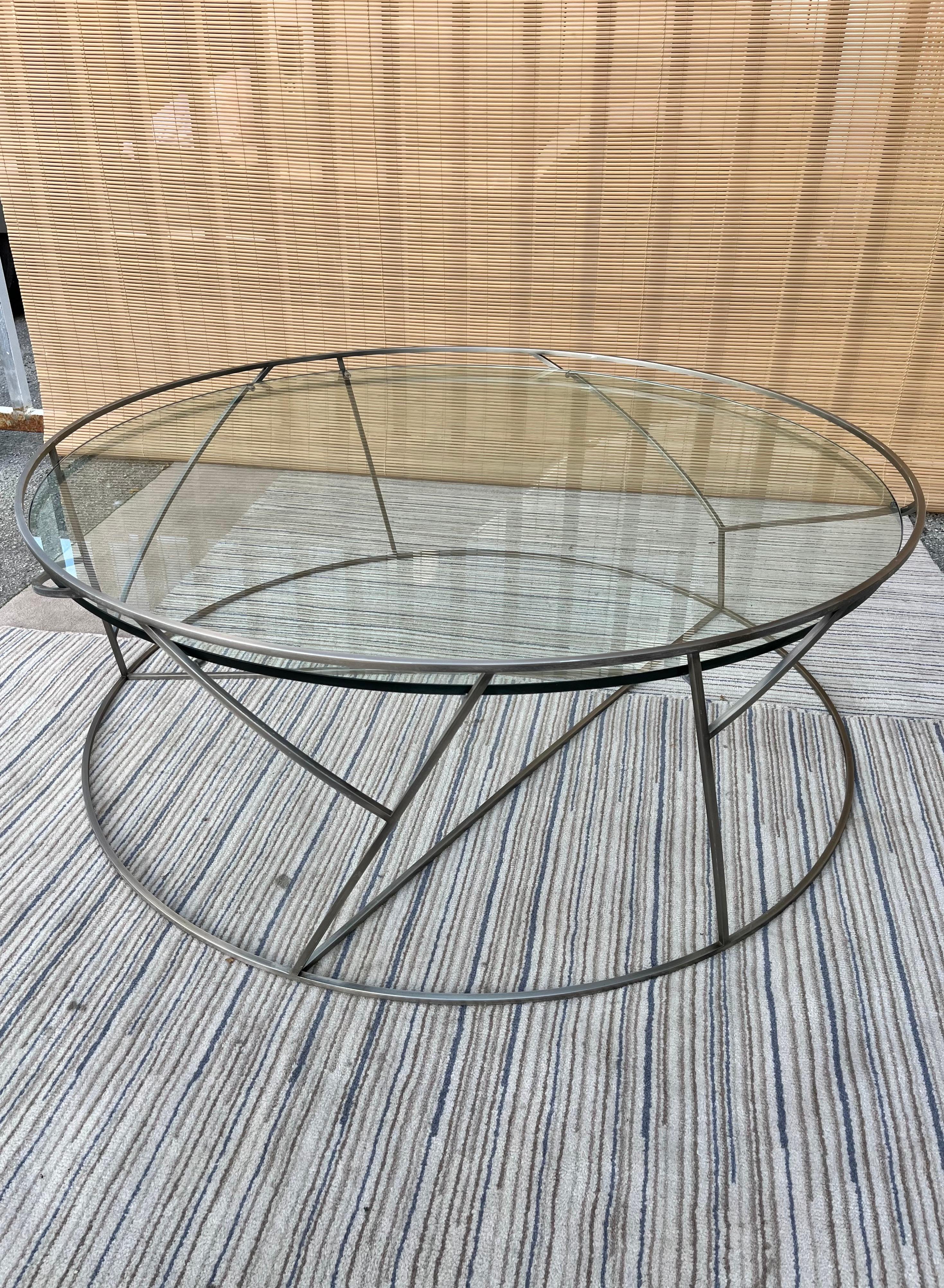 Steel Contemporary Thicket Round Coffee Table by Ted Boerner For Sale