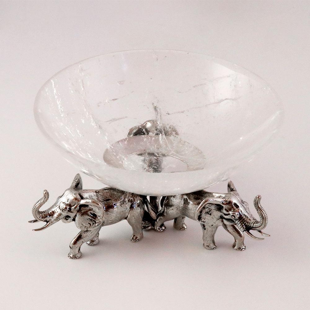 Contemporary Three Elefants Base by Alcino Silversmith in Sterling Silver 925 For Sale 5