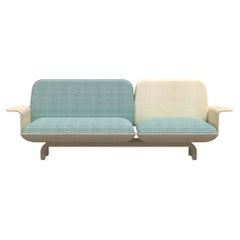 Contemporary Three-Seater Sofa Upholstered in Textile