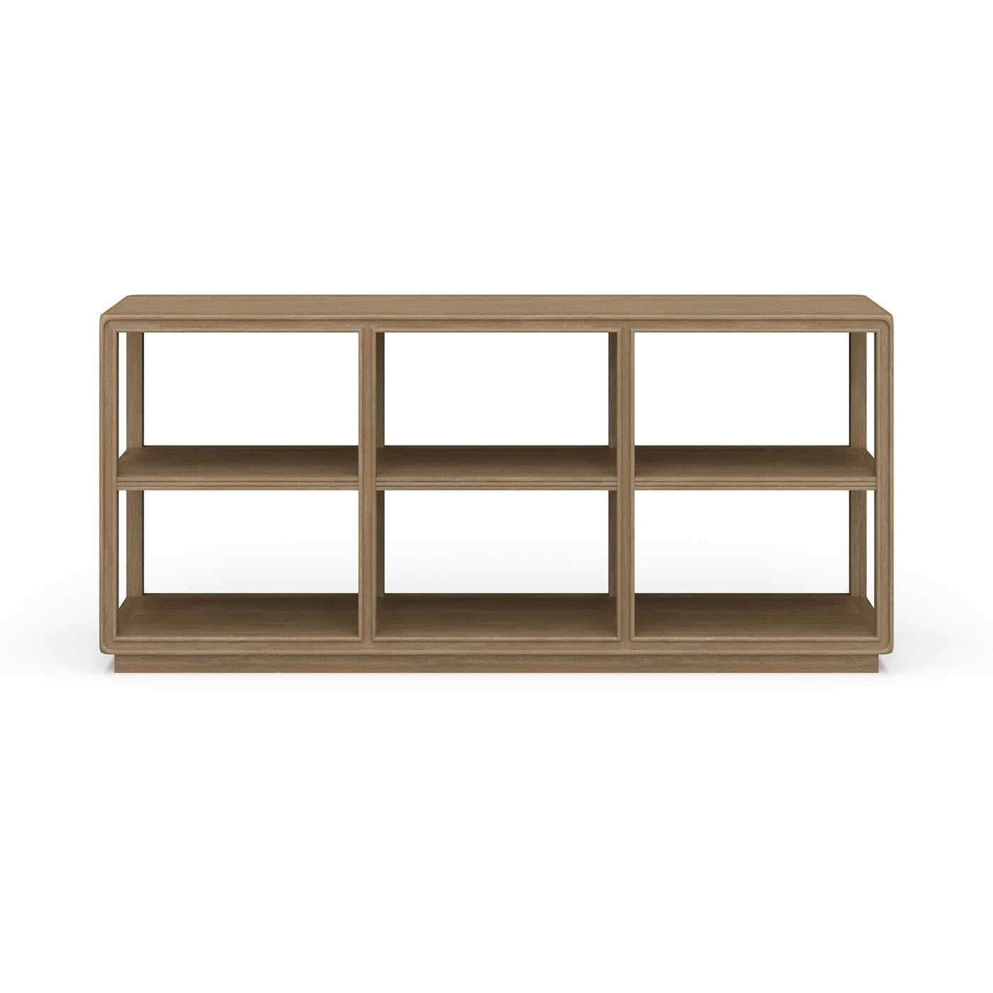 Fabriquée en acajou de première qualité, cette table console allie esthétique moderne et fonctionnalité pratique. Sa finition sandbar ajoute une touche d'élégance naturelle, ce qui lui permet de s'intégrer parfaitement dans une maison