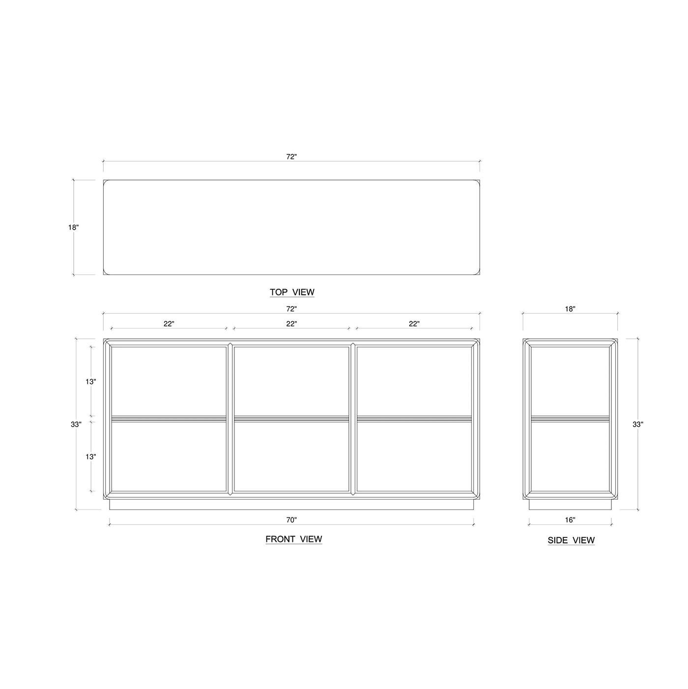 Table console contemporaine à trois niveaux Neuf - En vente à Westwood, NJ