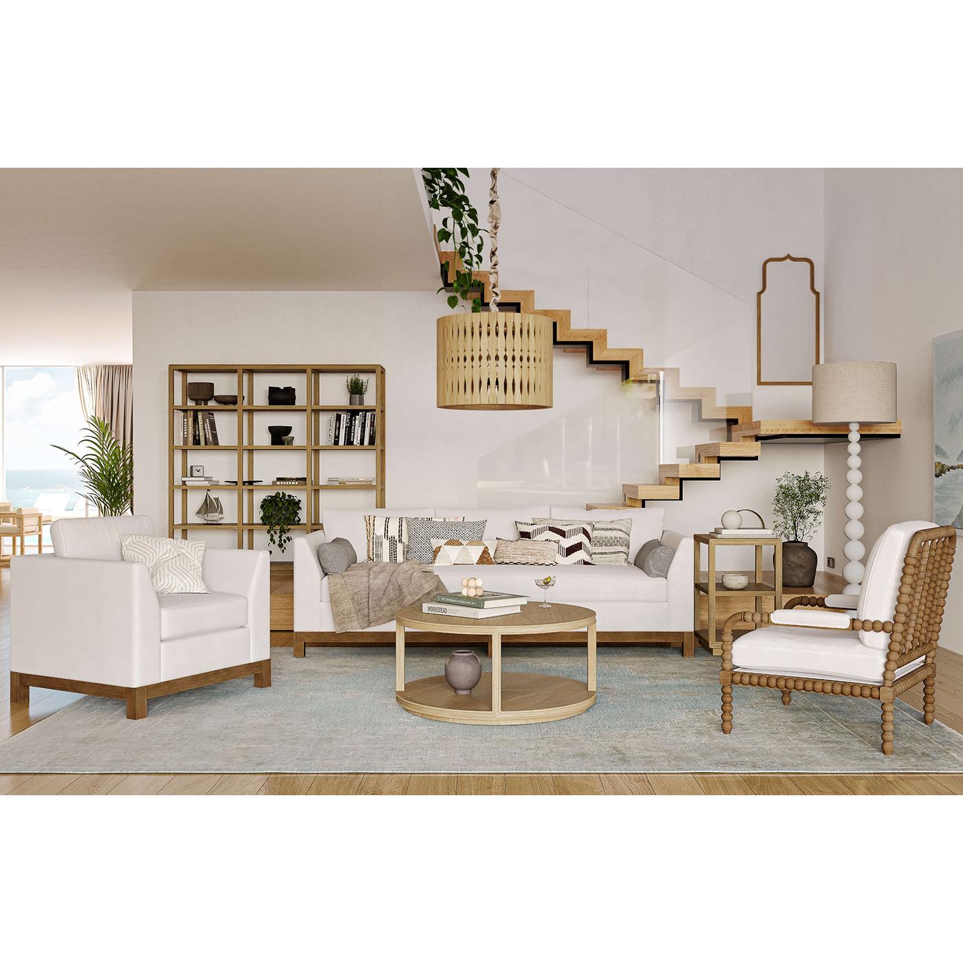 Bois Table d'appoint contemporaine à trois niveaux en vente