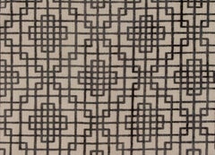 Modern Geometric Tibetan Silk Rug in Art Deco Style by Doris Leslie Blau