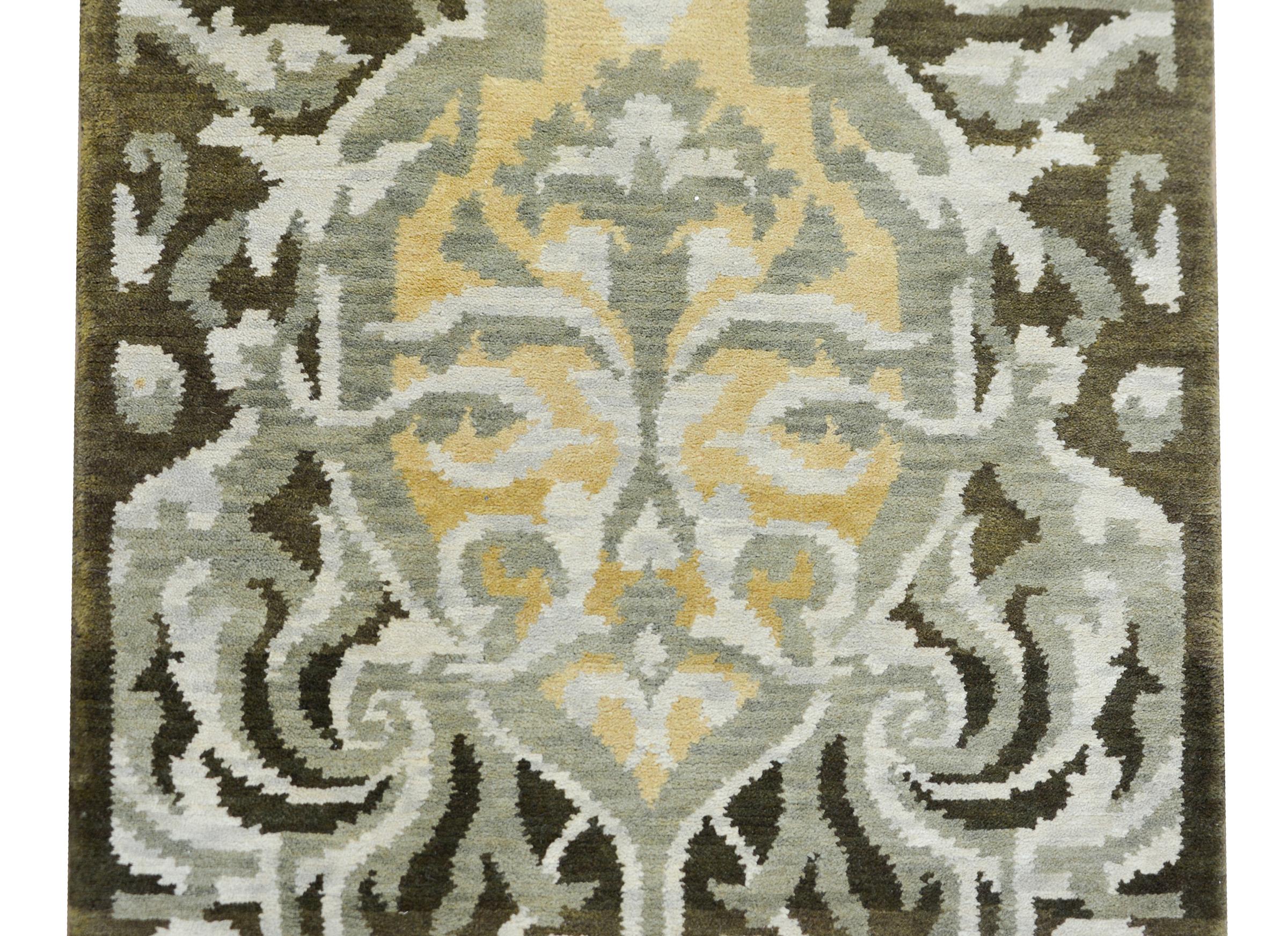 Hand-Knotted Contemporary Tibetan Rug For Sale