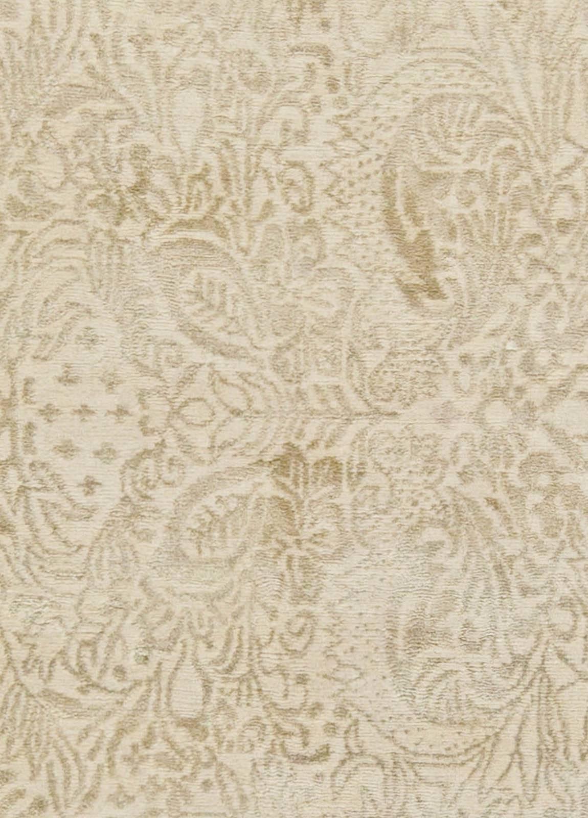 Tibetano Tappeto tibetano contemporaneo S10 Design fatto a mano in lana e seta di Doris Leslie Blau in vendita