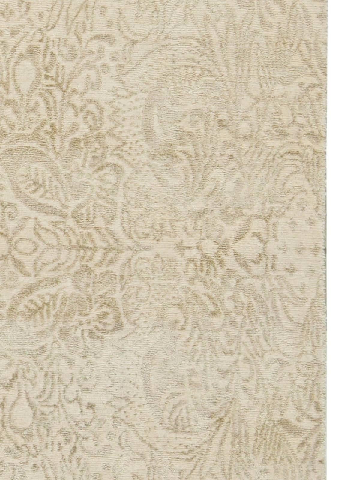 Annodato a mano Tappeto tibetano contemporaneo S10 Design fatto a mano in lana e seta di Doris Leslie Blau in vendita