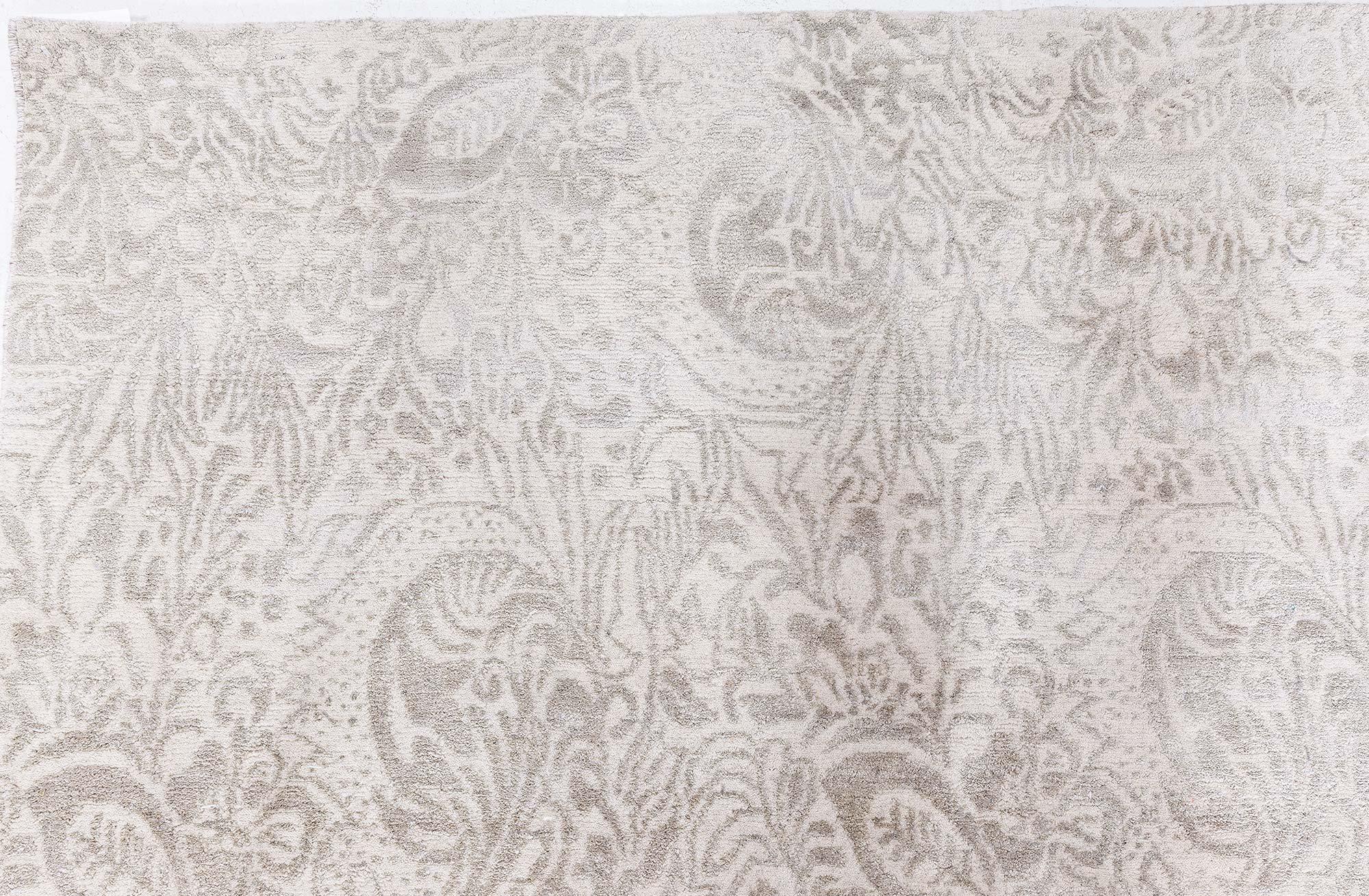 XXIe siècle et contemporain Tapis tibétaine contemporain S10 en laine et soie fait à la main par Doris Leslie Blau en vente