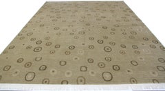Contemporary Tibetan Style Tan Wool Area Rug