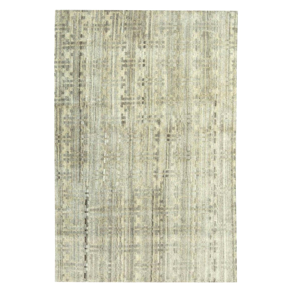Contemporary Tibetan Terra Rug in Natural Wool by Doris Leslie Blau For Sale