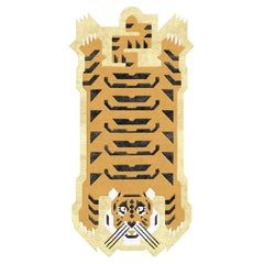 Contemporary Tibetan Tiger Rug by TeHer Art Rugs — Hand-Knotted Himalayan Hemp