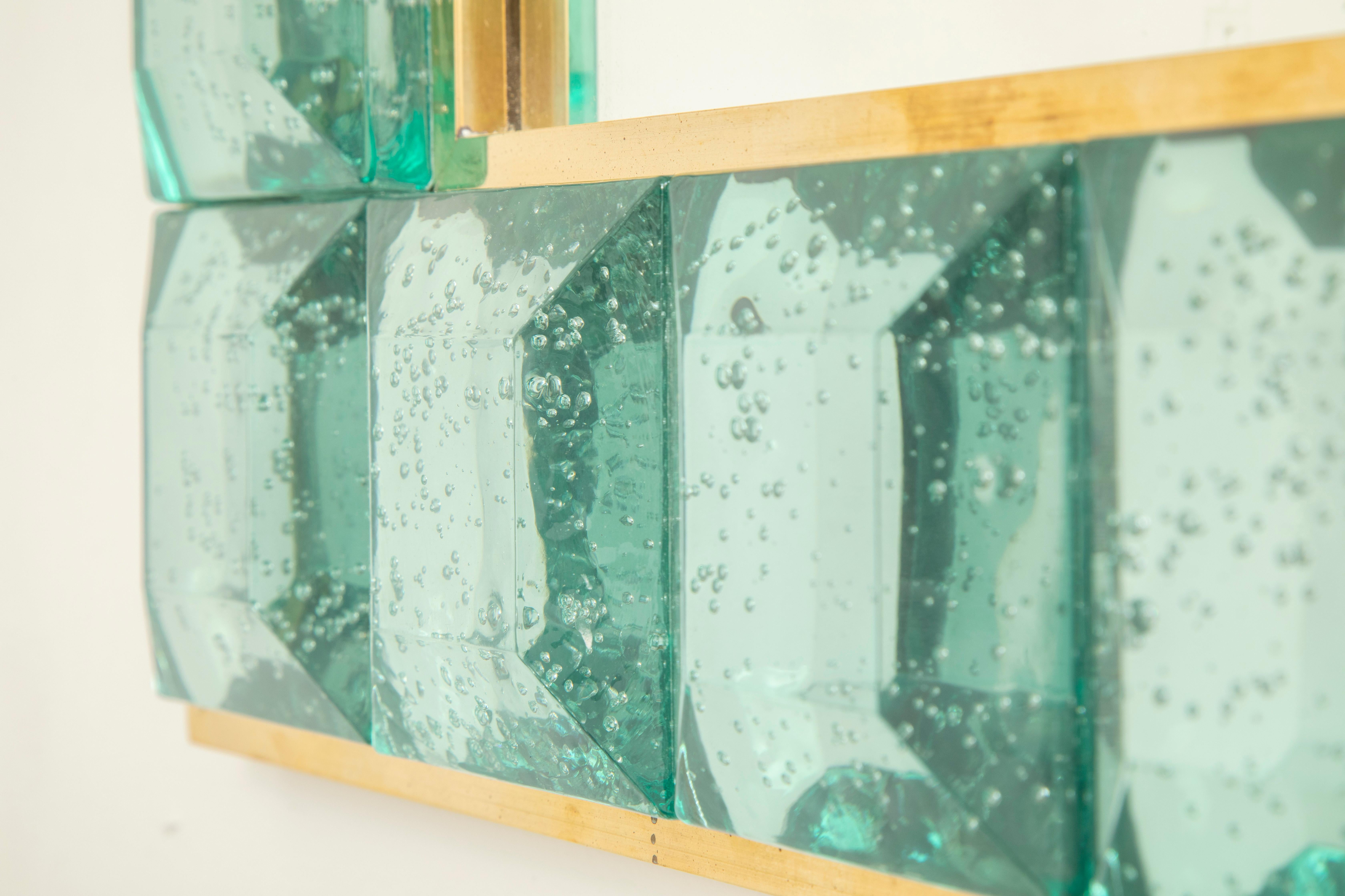 Contemporary Tiffany Blue Diamond Murano Glass Mirror, Available Now. 1