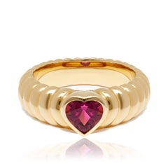 Contemporary Tiffany & Co. Tourmaline Heart Fluted Ring