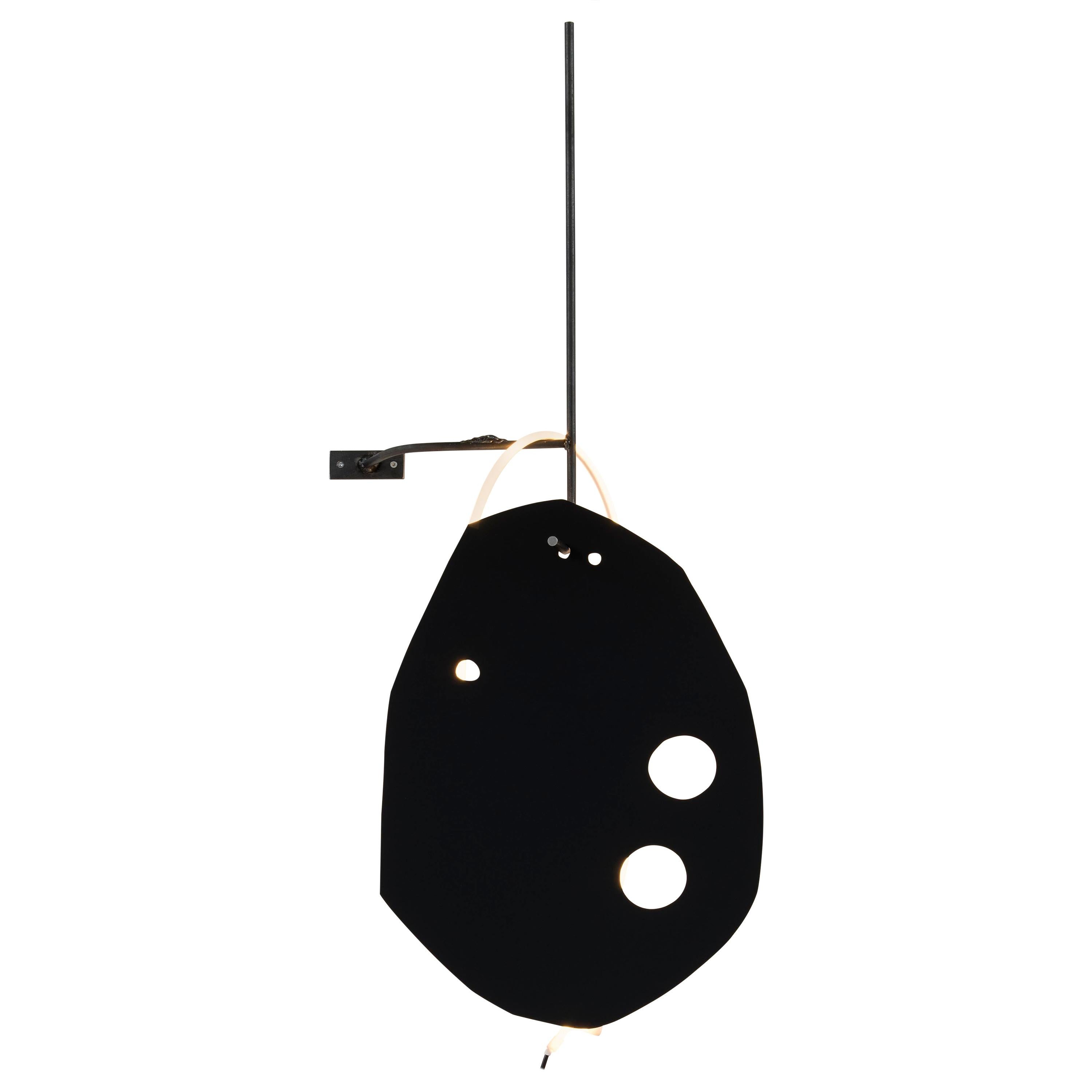 Contemporary 'Tomorrow was a good day' Black Wall Lamp by Cristian Andersen
