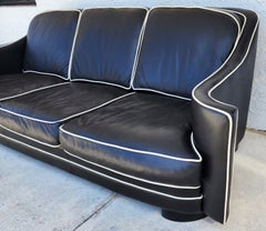 Canapé contemporain en cuir de première qualité par Elite Leather