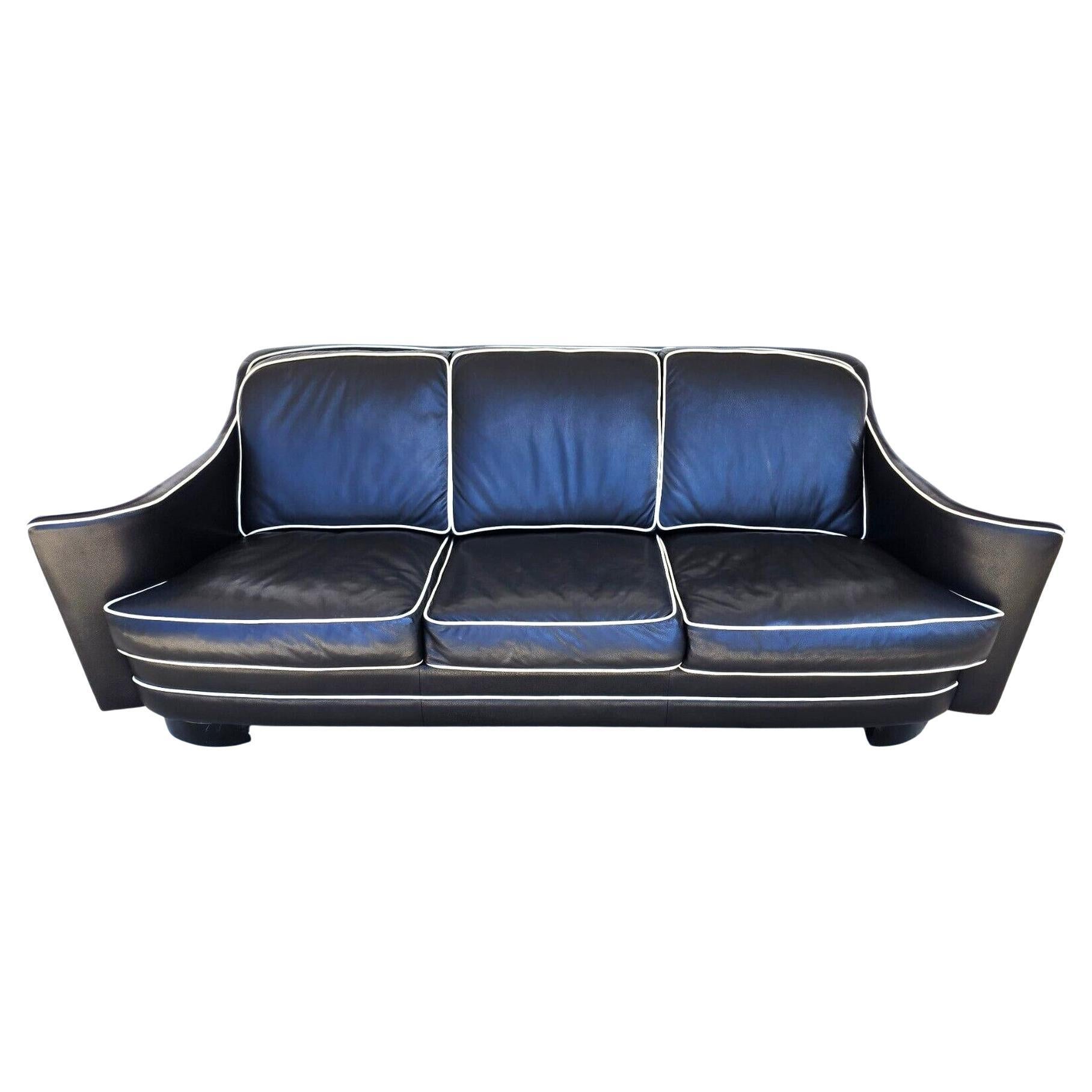 Contemporary Top Grade Leather Sofa by Elite Leather For Sale
