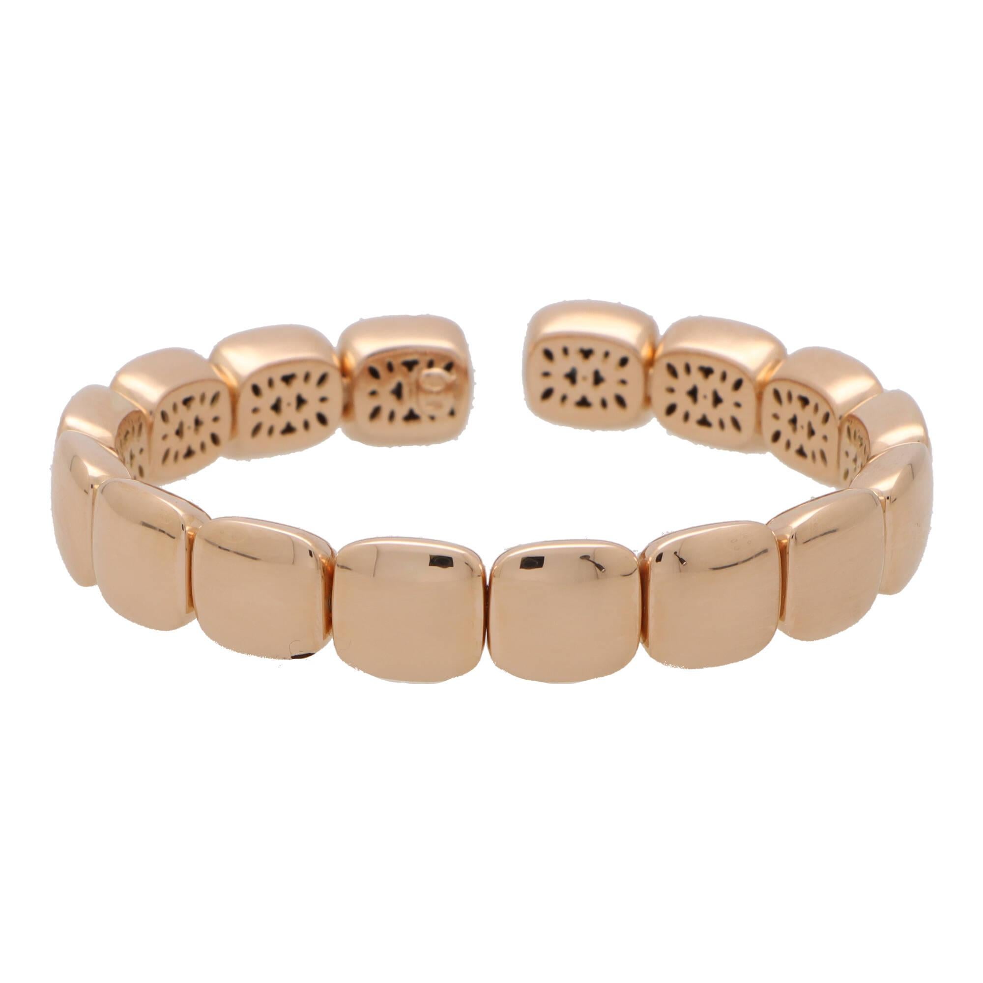 Modern Contemporary Torque Bangle Set in 18k Rose Gold For Sale
