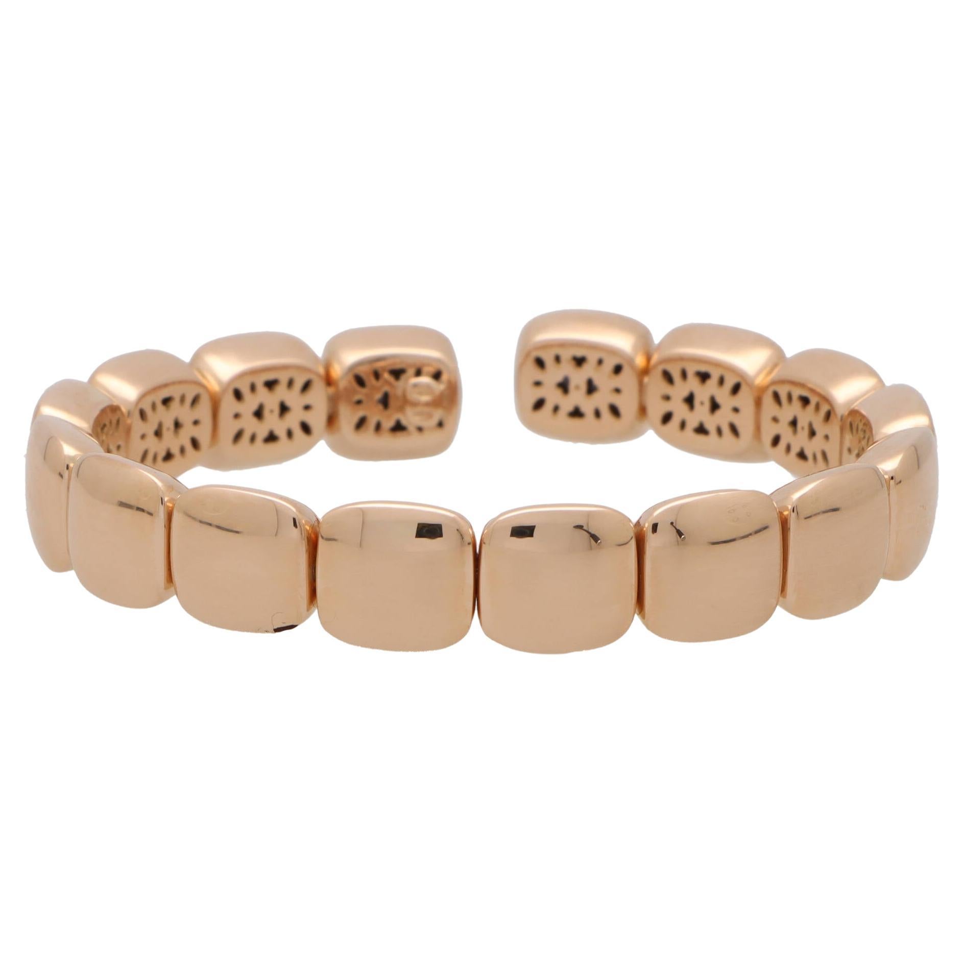 Contemporary Torque Bangle Set in 18k Rose Gold For Sale