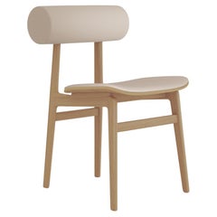Contemporary Totem Chair by Norr11, Natural Oak, Leather Back and Seat