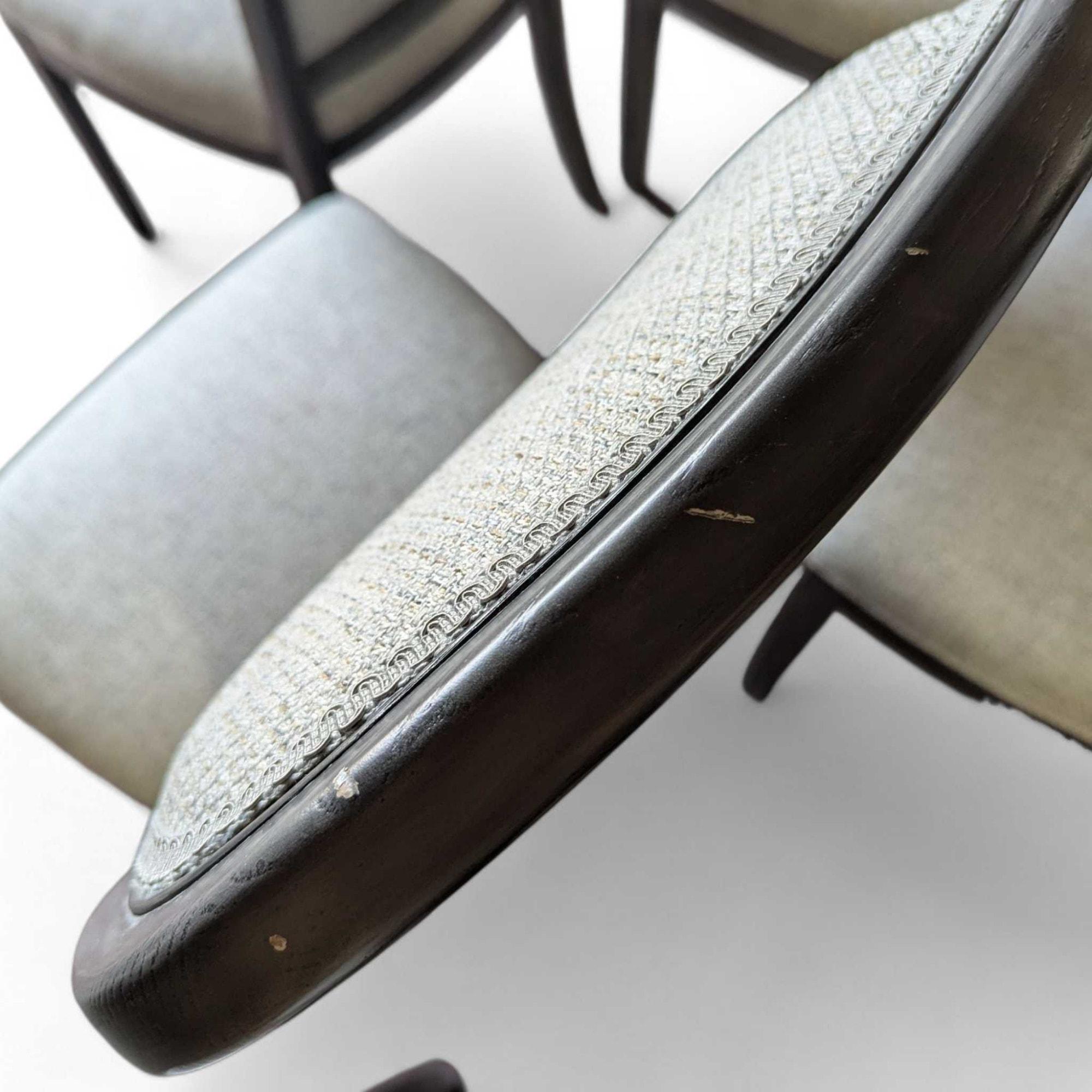 Contemporary Traditional Dining Chairs, Set of Six, Reupholstered and Refinished en vente 4